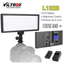 Viltrox L132B Камера свет ультра тонкий ЖК-дисплей Дисплей затемнения студия Лампа Панель Батарея и Зарядное устройство для DSLR Камера DV видеокамера