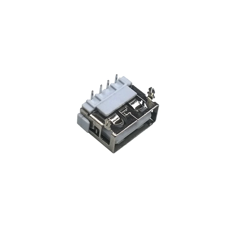 10 шт./лот короткий корпус белый Тип A 13*10 гнездо USB 4 контактный разъем розетка с