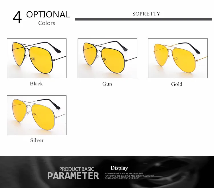 Sopetty, очки пилота ночного видения, антибликовые солнцезащитные очки для мужчин, Авиатор, женские очки, очки, UV400, солнцезащитные очки, водительские очки, SO3026