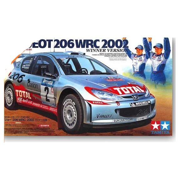 Peugeot 206 WRC 2002 ралли Чемпион 1/24 модель автомобиля 24262