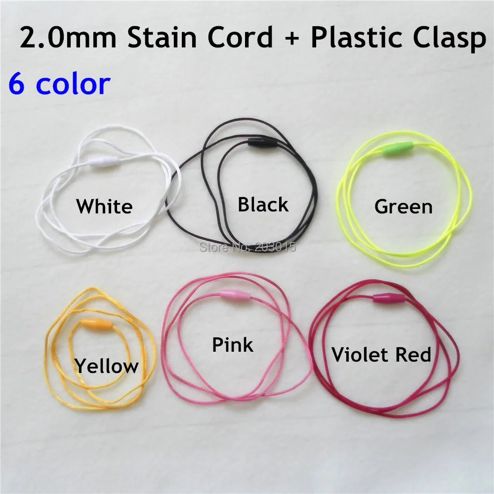 

10pcs 2.0mm Satin Cord with Plastic Breakaway Clasps for Silicone Baby Pacifier Chewing Teething Pendant Necklace Bracelet