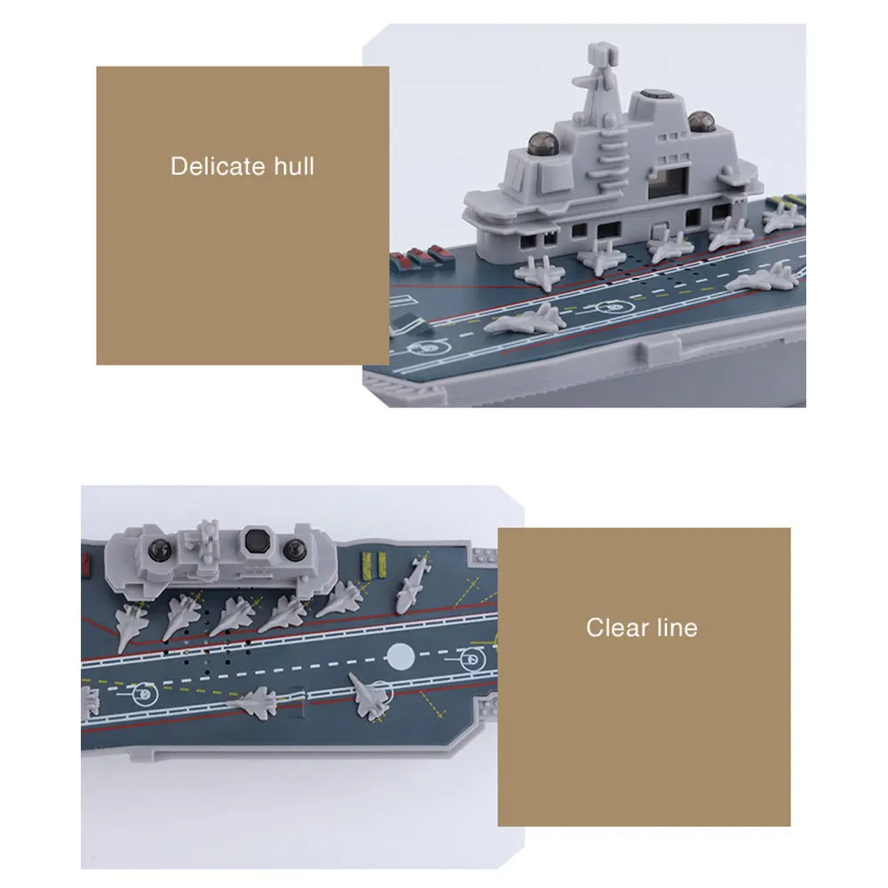 Aircraft Carrier Toy Plastic Cultivate Interest Collection Decoration Grey Indoor Military Model Gift Kids Desk