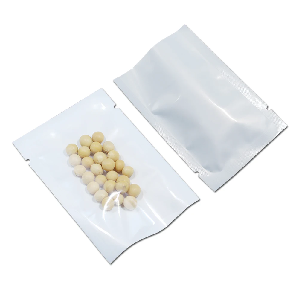 

2.36"x3.54" Heat Sealable Vacuum Pack Food Storage Plastic Bag Pouches Front Transparent Open Top Packages for Beans Tea Grocery