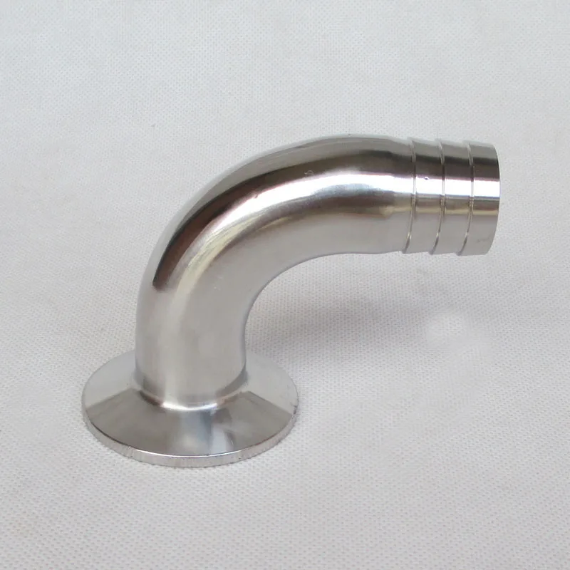 

1.5" Tri Clamp X 1'' Hose Barb with 90* Bend SS304 Stainless Steel