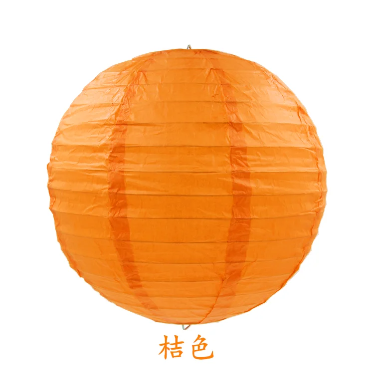 Лидер продаж(10 см-40 см) бежевое китайское круглое бумажные фонари для свадебной вечеринки бытовые подвесные лампы Праздничные украшения - Цвет: orange