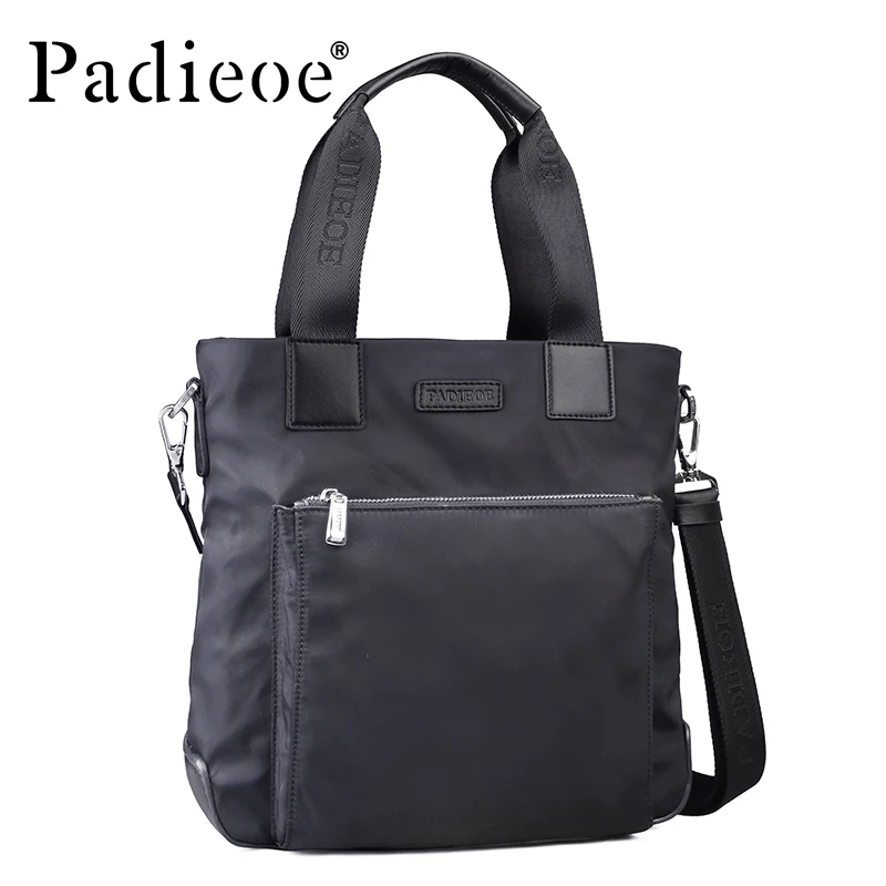 

Padieoe Men's Waterproof Shoulder Bag Business Casual Tote Bag Nylon Fashion Messenger Bags Brand Men Business Handbag Briefcase