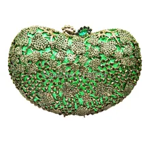 Runde Luxus Kristall Diamant türkis hochzeit Party Geldbörse Großhandel Luxus Aushöhlen Kristall Abend Bag88434