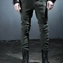 Мужские повседневные штаны Весна и осень новые мужские брюки-шаровары индивидуальность тонкий молния ноги брюки модные брюки