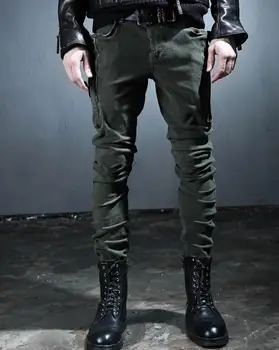 

Men's casual pants spring and autumn new harem pants Male personality slim zipper feet pant fashion trousers !