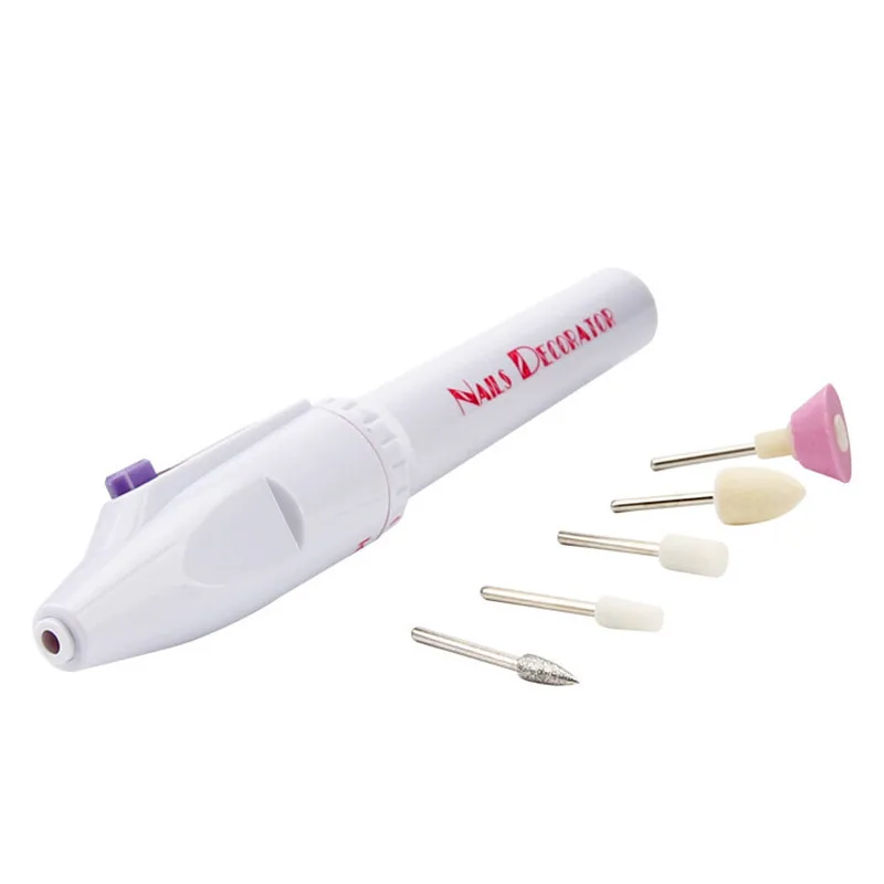 

5in1 Mini Nail Art Drill Machine Electric Nail Drills Pen Nail Polish Tool Machine Accessories Kit Nail Polishing Machine