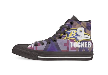

Baltimore Football Player Tucker High Top Canvas Shoes Custom Walking shoes
