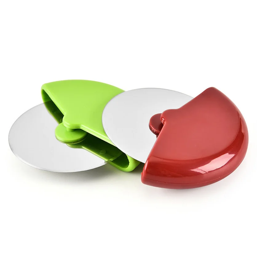 

1pcs Round Shape Pizza Cutter Plastic Handle Stainless Steel Pizza Wheels Knife Baking Tools Bakeware Cake Bread Cutting Tools