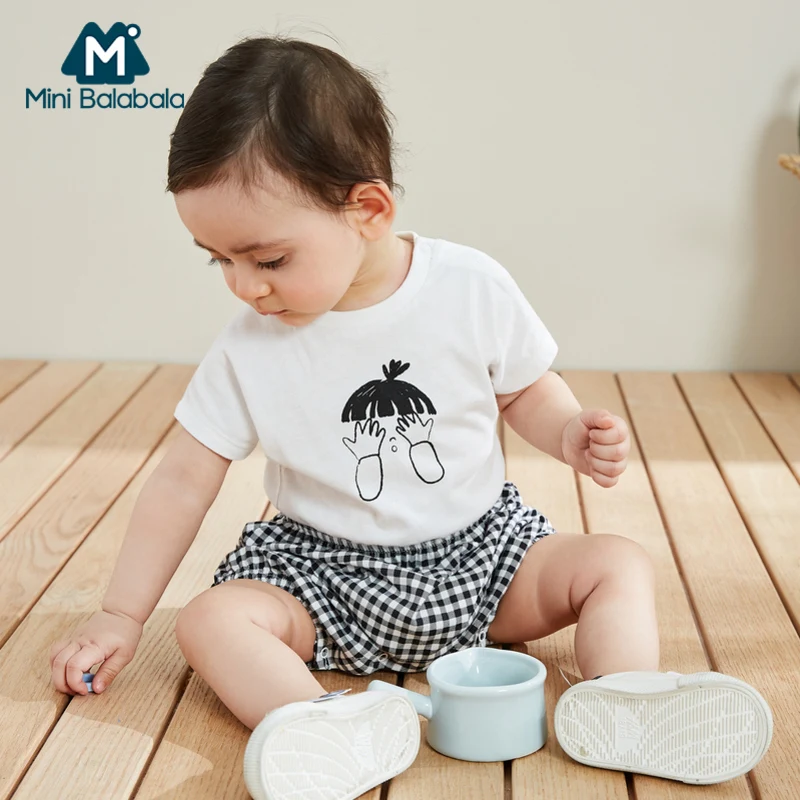 Мини balabalaBaby ползунки Детский комбинезон с принтом для маленьких девочек и