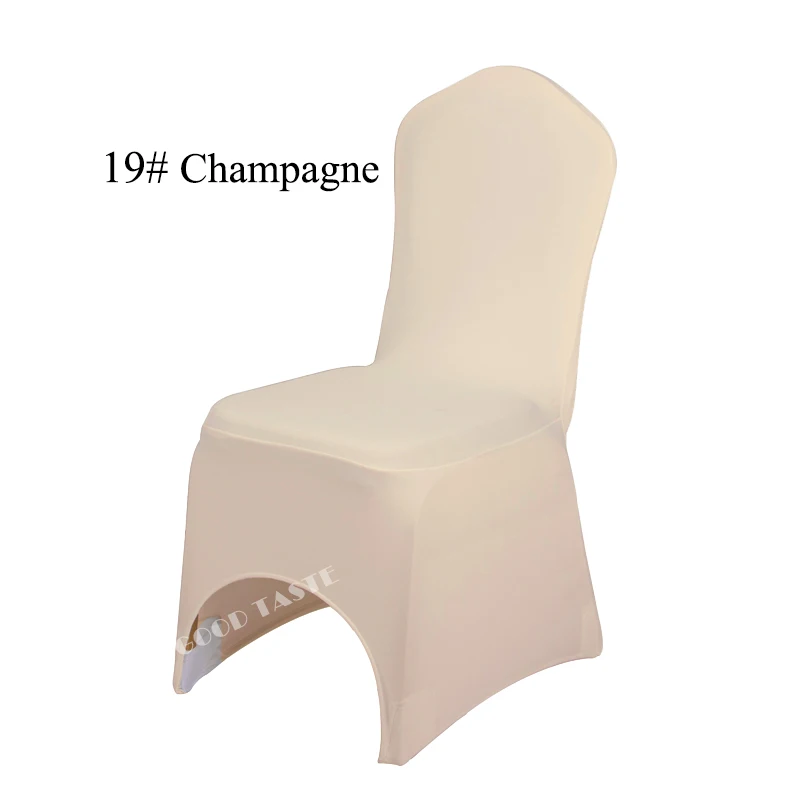 100 шт./лот Свадебные безжелезные чехлы для стульев стрейч спандекс стула для свадебной вечеринки Чехлы для свадеб банкета гостиничного декора - Цвет: Champagne