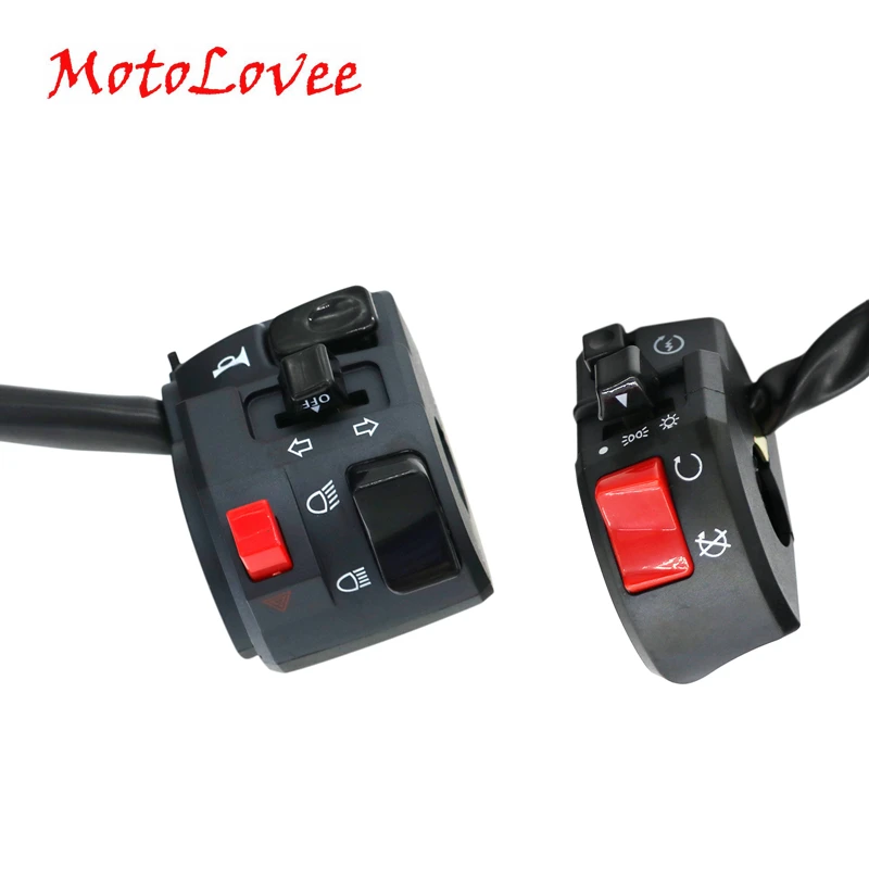 MotoLovee 22mm Motorcycle Switches Motorbike Horn Button Turn Signal Electric Fog font b Lamp b font