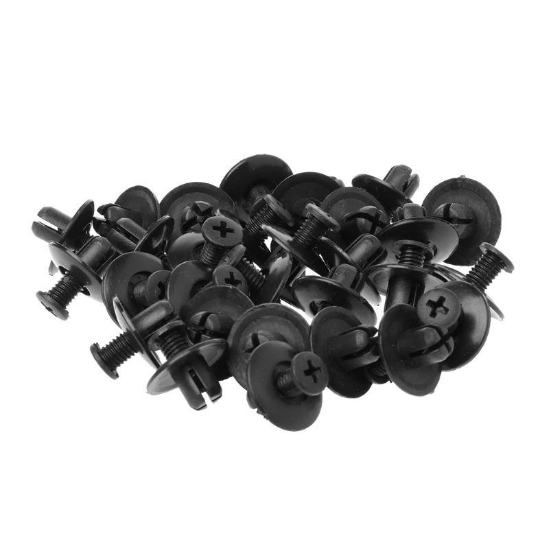 30 Pcs Car 8mm Fender Splash Guard Retainer Clip Fastener For Honda