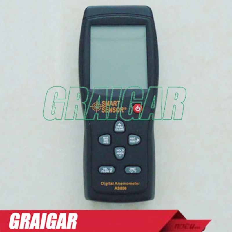 

Smart Sensor AS856 0.3-45M/S Digital Anemometer Wind Speed Meter Hand-Held Anemometer Thermometer Air Speed Meter