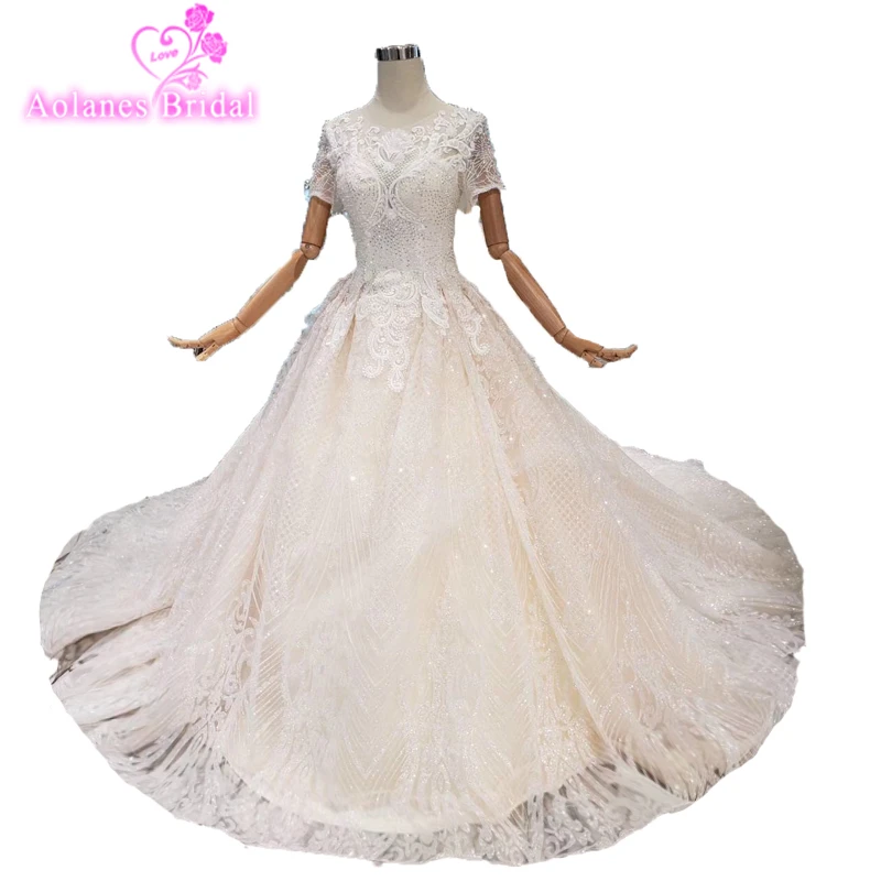 glitter cinderella wedding dress