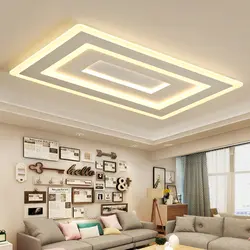 Белая Квадратная современная светодиодная люстра блеск для гостиной спальни кабинет дом деко AC85-265V люстра освещение