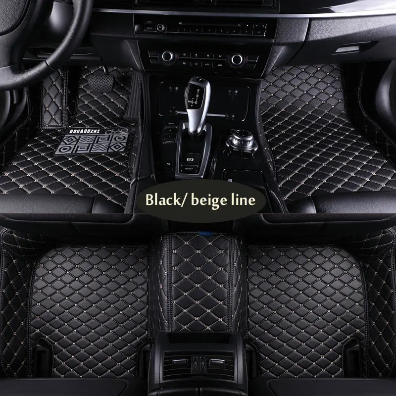 

Car floor mats for Jaguar F-PACE XJ XJL XF XE F-TYPE XK XFL XEL PU leather car-styling carpet Left hand drive