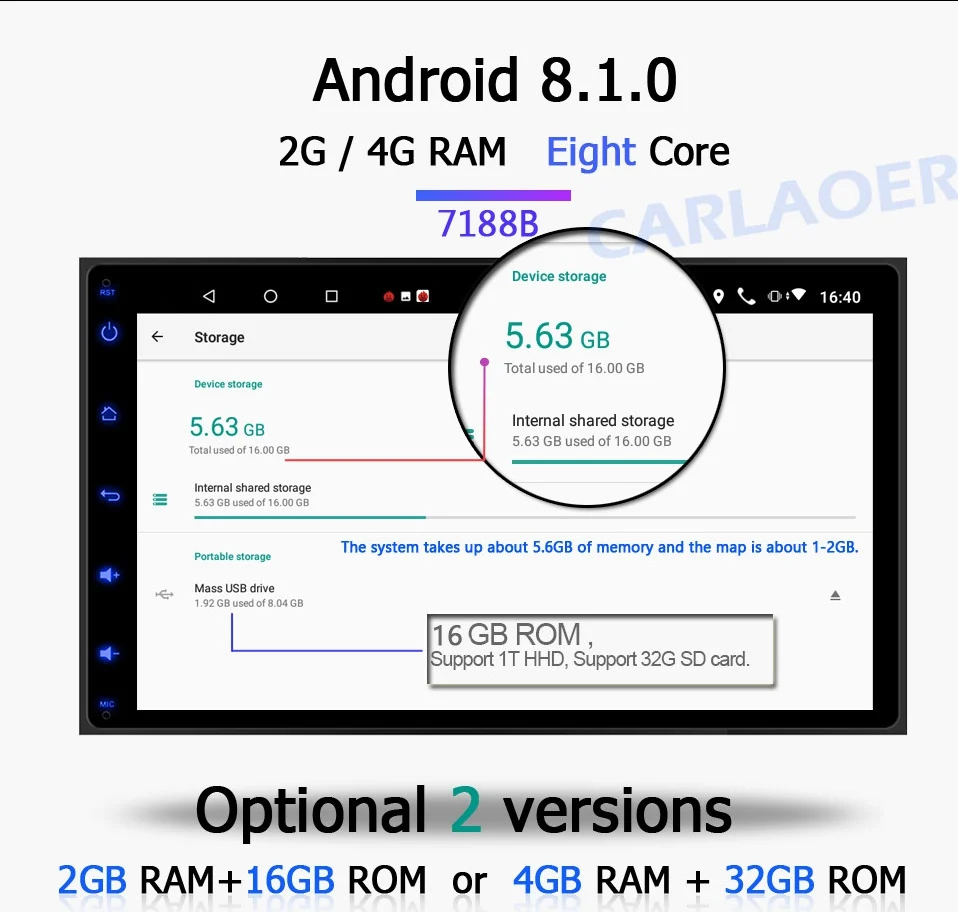 4G ram Восьмиядерный Android 8,1 2 Din Автомобильный Радио Мультимедиа Видео плеер Авто Стерео для Nissan hyundai Kia toyata honda, lada Ford