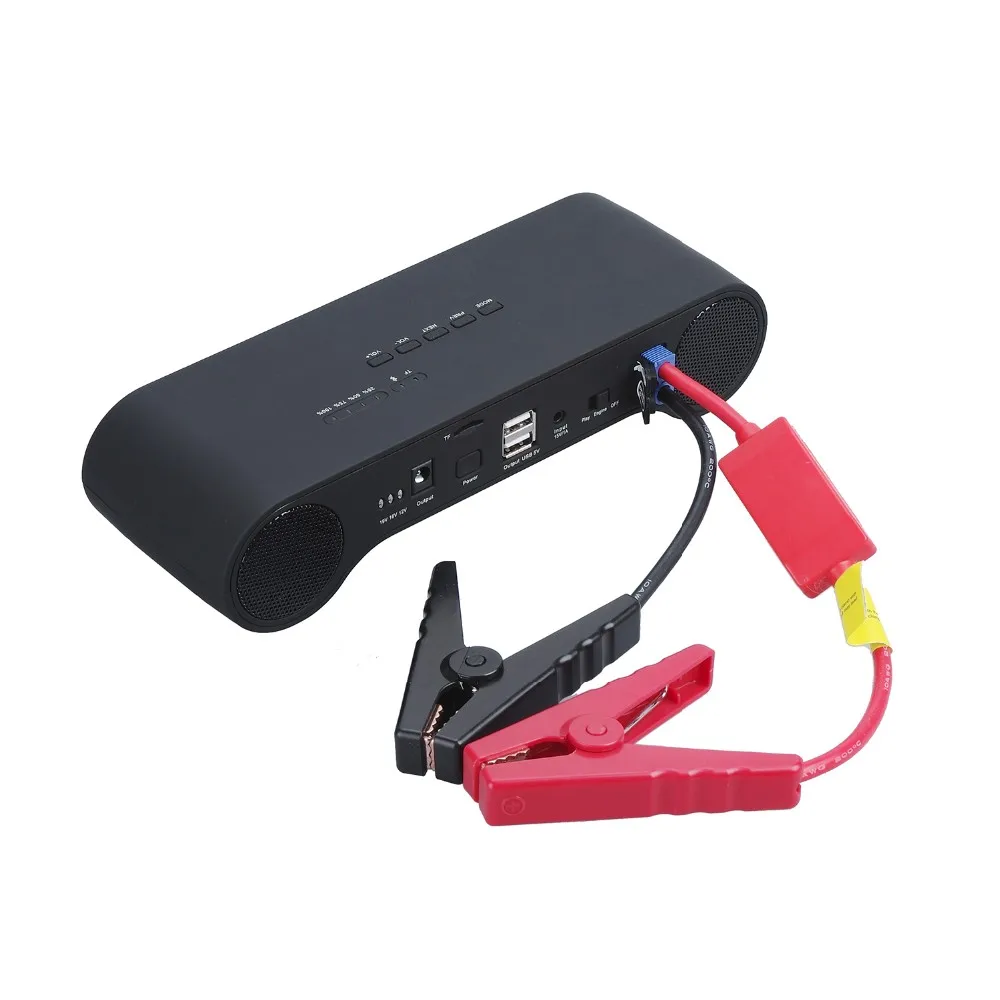 

PUSHIDUN 12V 12000mAh Car Jump Starter With Bluethooth Speaker Car Battery With Ordinary Clamps And One in One USB Cable