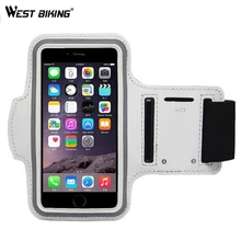WEST для бега и езды на велосипеде сумки 5,5 дюймов регулируемый ремень нарукавная сумка для фитнеса нарукавная Сумка для бега