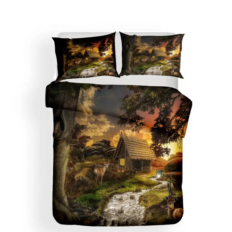 موضة 2 أو 3 قطعة طقم سرير ثلاثية الأبعاد الحيوانات الطباعة حاف طقم أغطية 1 غطاء لحاف 1 2 Pillowus Eu Size مجموعات الفراش Aliexpress