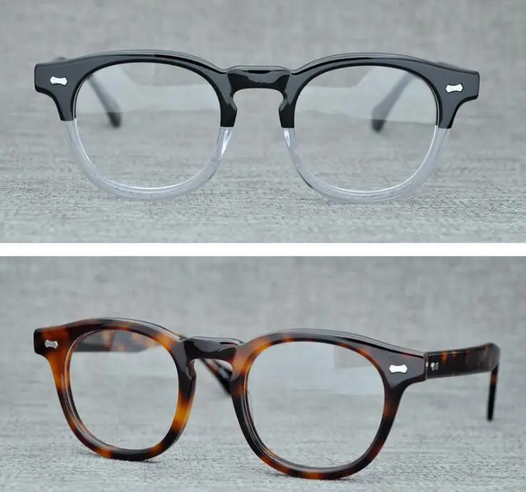 LKK качественные ацетатные винтажные очки против близорукости в оправе, традиционная Толстая оправа, ручные круглые очки для мужчин и женщин, оправа для очков