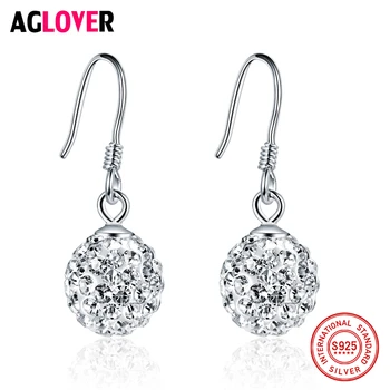 

Classic Austrian Crystal 925 Silver Drop Earrings Fashion Designer Brand Cz Cubic Zircon Earrings For Women Jewelry