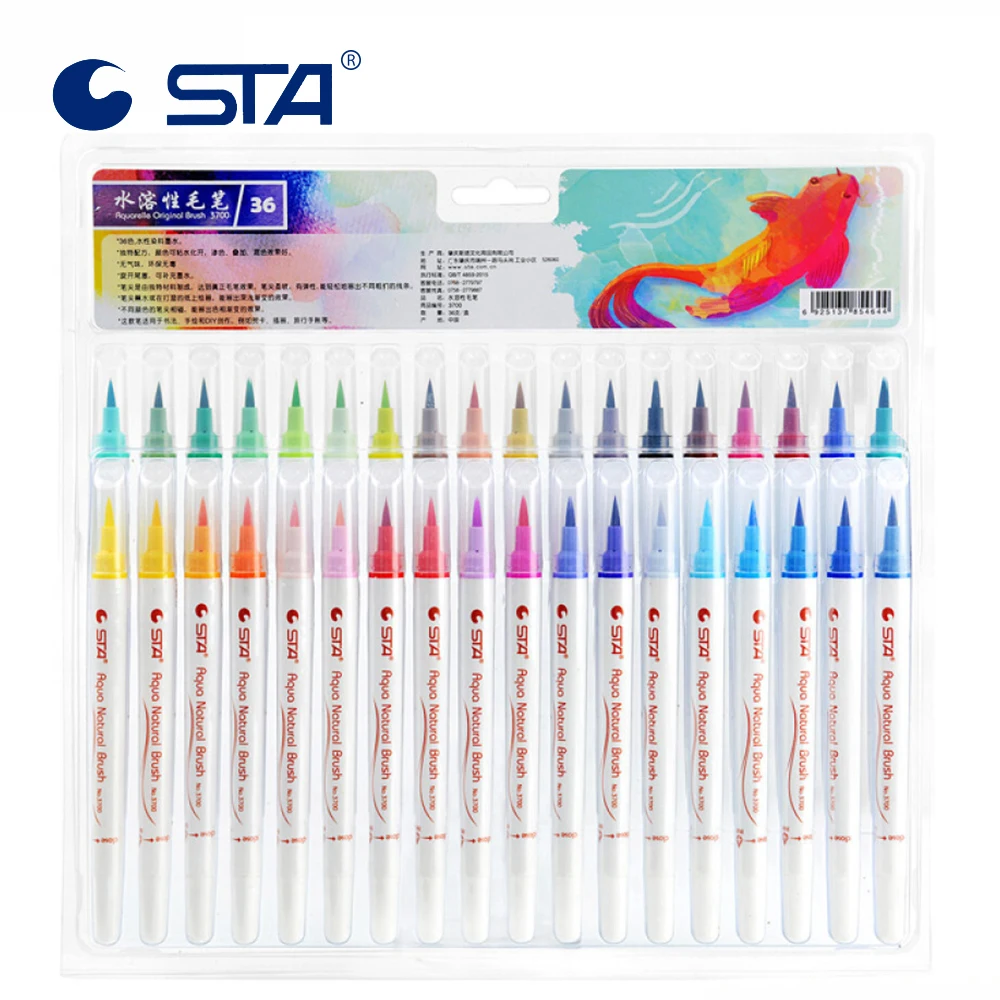 STA 36 Color Premium Painting Soft Brush Pen Set Watercolor - STA 36 Color Premium Painting Soft Brush Pen Set Watercolor