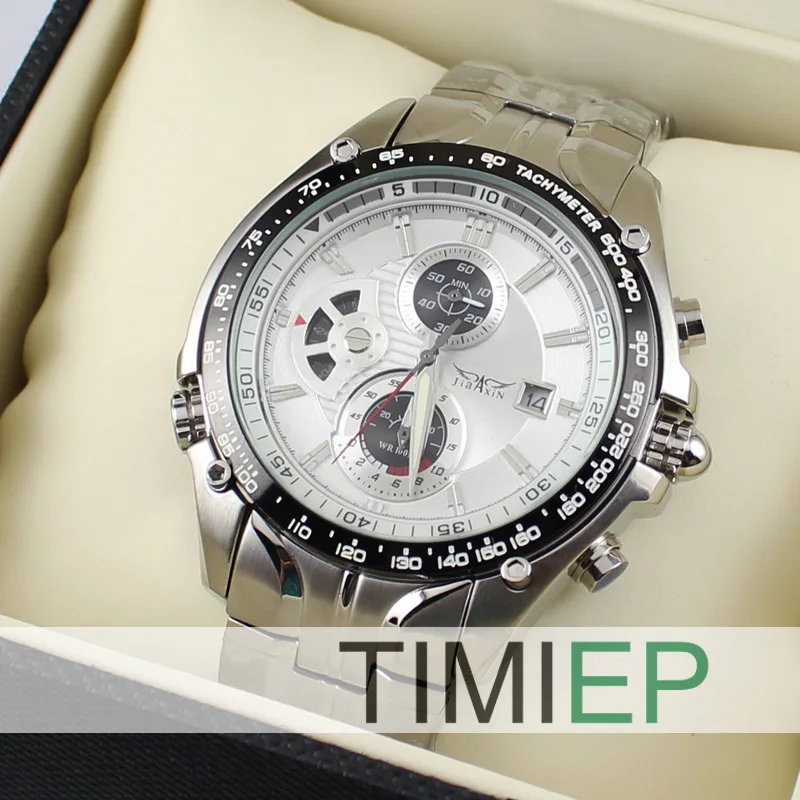 

Timing Watch Men Stainless Steel Quartz Analog Sport Wrist Watch Dive Watches