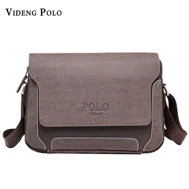 

Luxury Design Casual Men's Leather Shoulder Bag Men Travel Bags POLO Famous Brand Male Messenger Bags Canvas Man Crossbody Bags