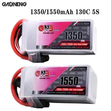 Gaoneng gnb1350/1550mah 5s1p 18.5v 130c/260c lipo bateria com xt60 plug para fpv racing drone rc quadcopter uav helicóptero peças
