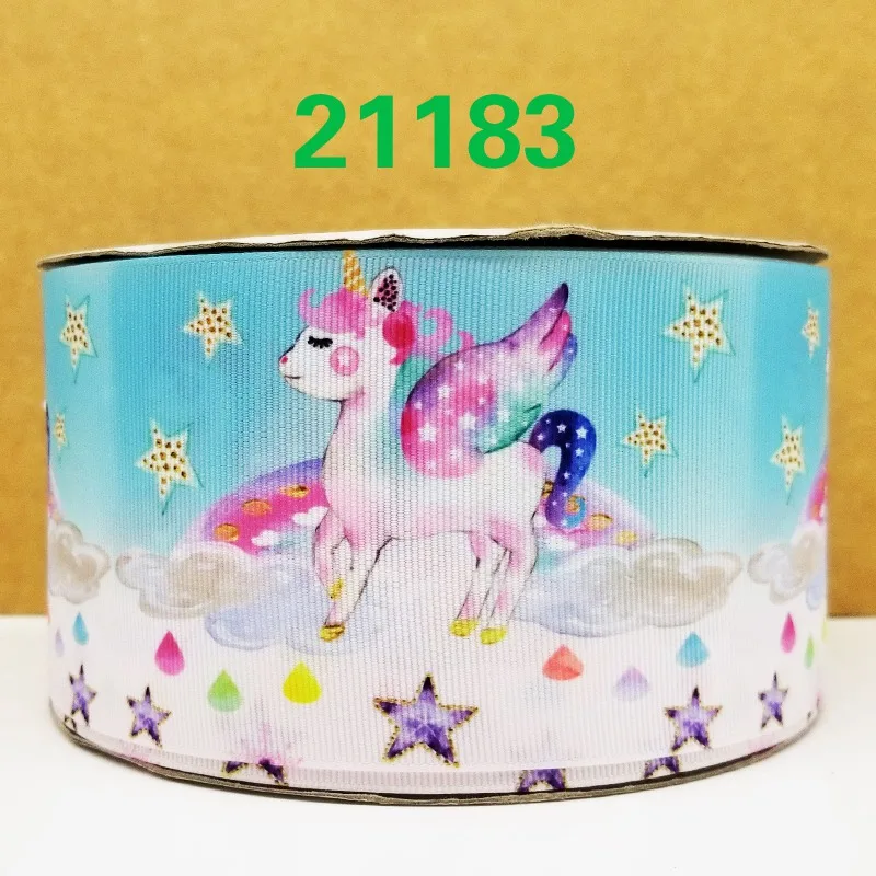 21183 50 ярдов мультфильм напечатанный grosgrain ленты 21183 - Цвет: 21183