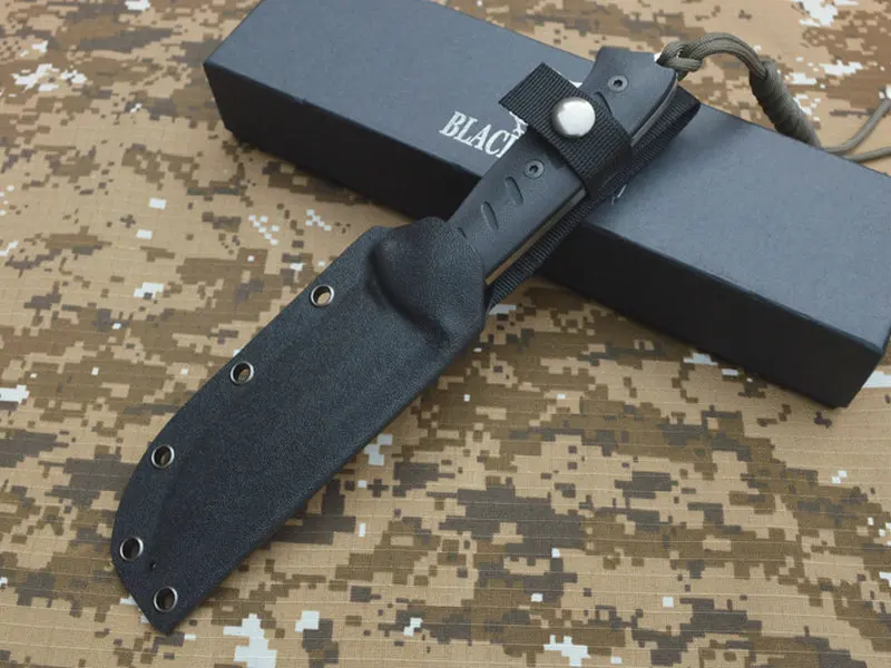 Черный Дракон, нож с фиксированным лезвием для кемпинга, нож для выживания на открытом воздухе, охотничьи ножи, AUS-10A сталь, G10, ручка с оболочкой Kydex