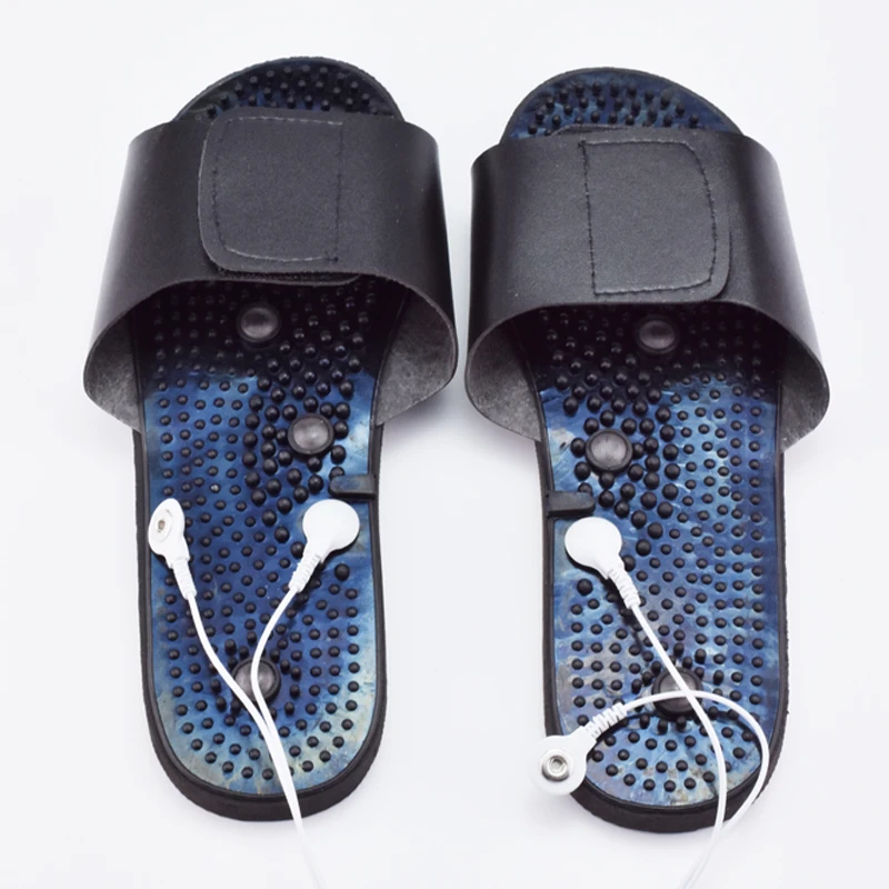 New Tens Acupuncture Therapy Electrode Massage Slippers Body Foot Relaxing Massager Machine Physiotherapy Slippers Rubber Black New Tens Acupuncture Therapy Electrode Massage Slippers Body Foot Relaxing Massager Machine Physiotherapy Slippers Rubber Black