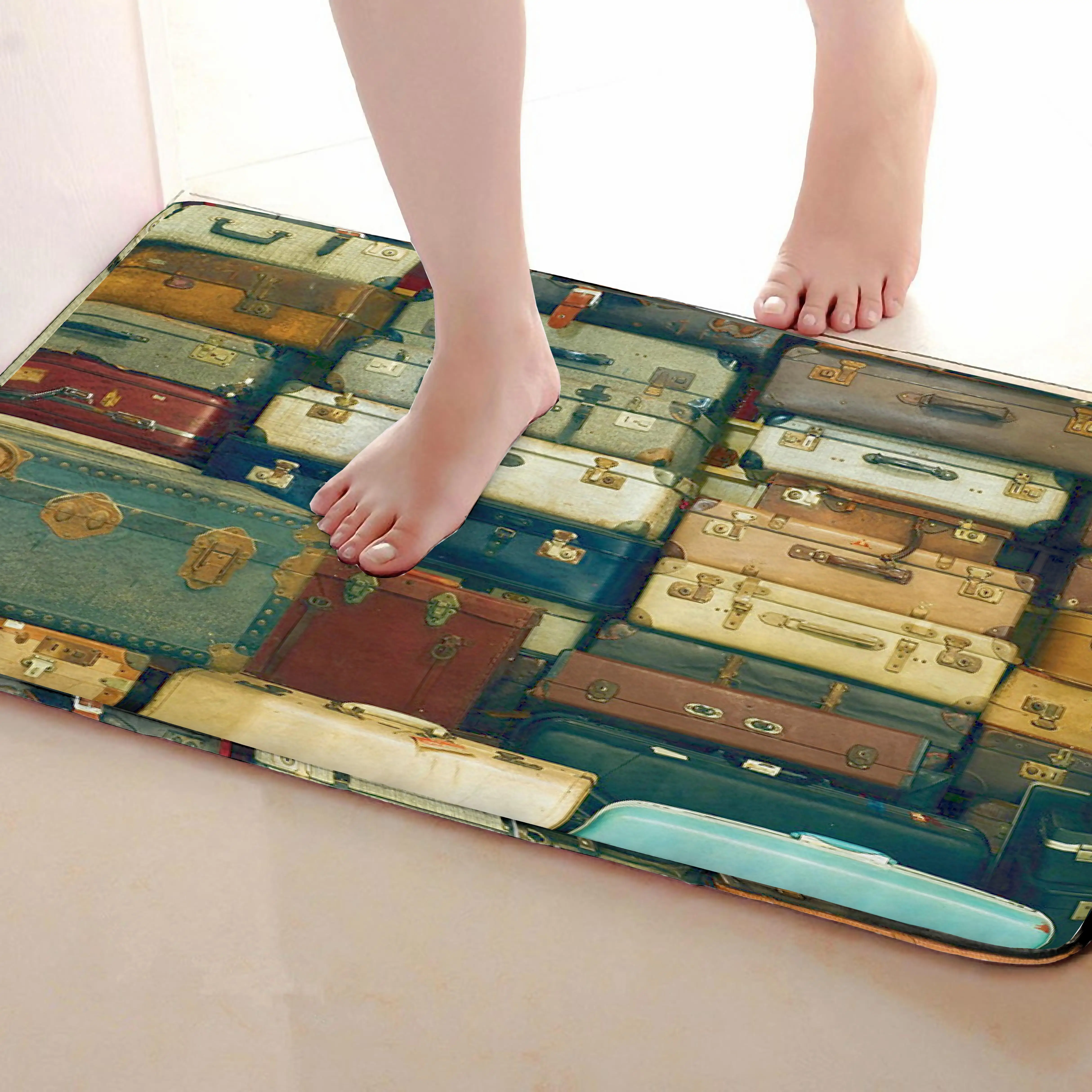 Багажник стиль коврик для ванной комнаты, смешной Противоскользящий коврик для ванной, занавески для душа s аксессуары, соответствующие вашей душевой занавеске