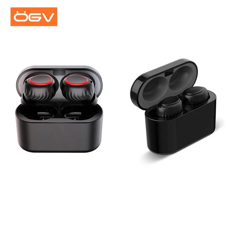 

OGV Bluetooth 5.0 True Wireless Earbuds with Portable Charging Case, Sweatproof Sport TWS Earphones FOR IPHONE XIAOMI