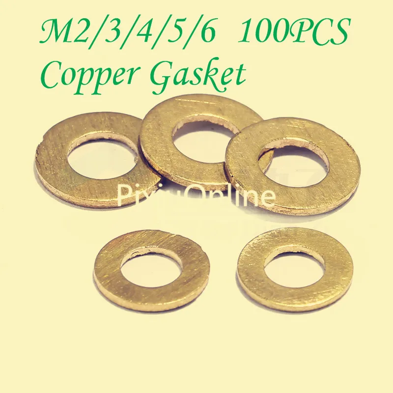 

100PCS YT481 Copper Gasket M2/3/4/5/6 Free Shipping