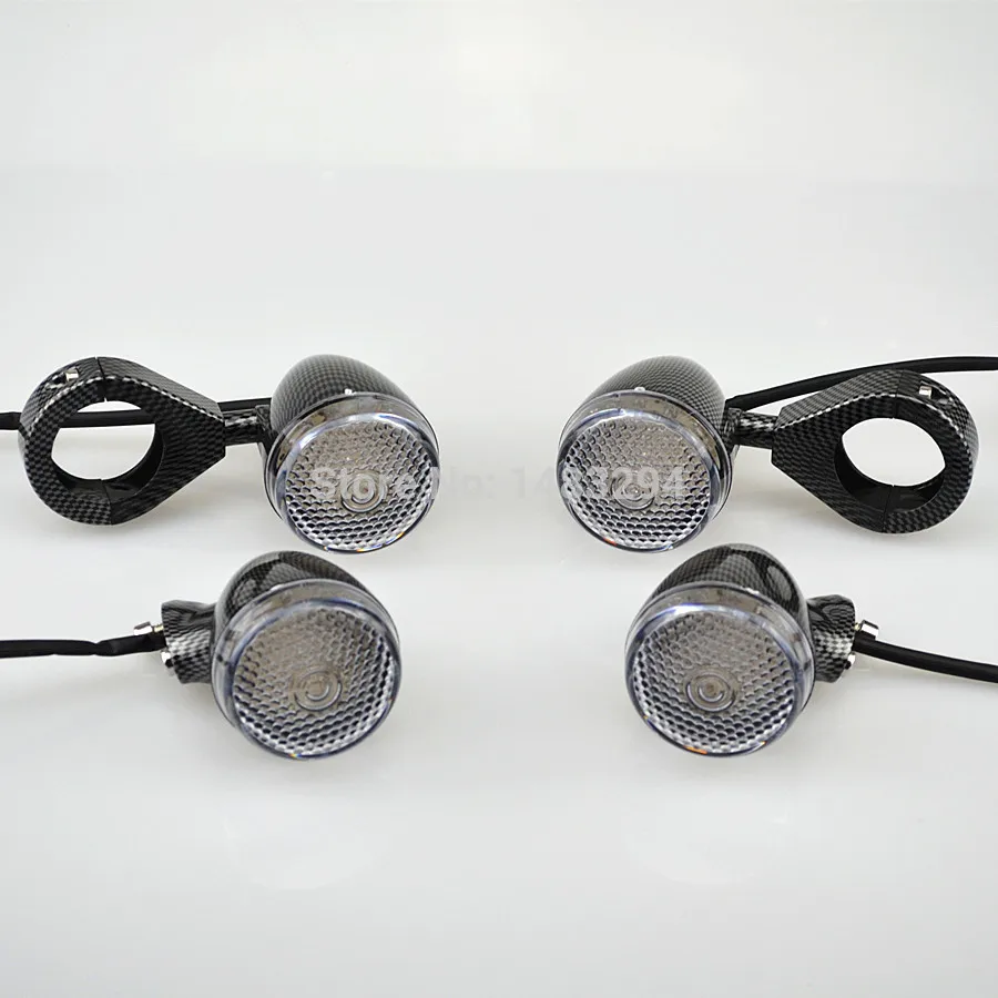 SPECIAL OFFERS Buy BUY 4x Carbon Fibre Front Rear Motorcycle LED Turn