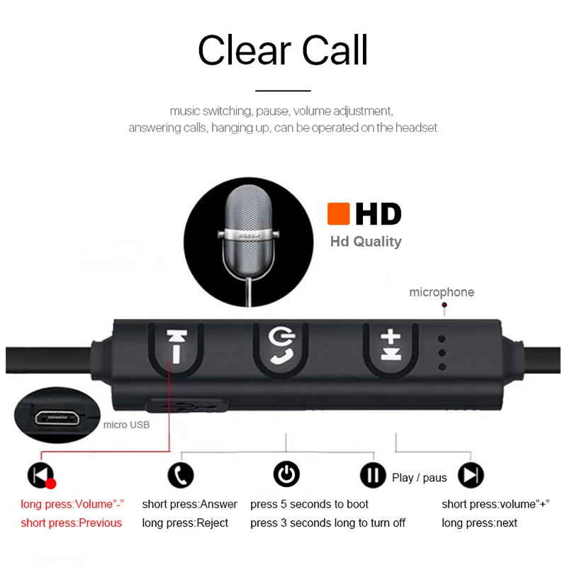 RCTDH Auriculares Bluetooth беспроводные наушники стерео Bluetooth гарнитура с супер басами гарнитура для Xiaomi iPhone спортивные наушники