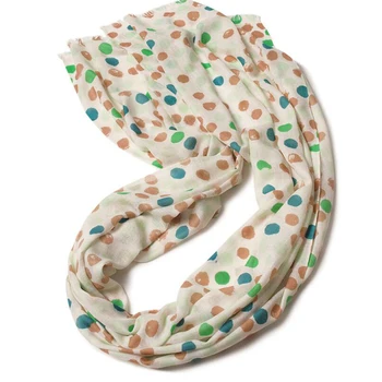 

Silk And Cashmere Scarf Women Winter White Dots Printed Scarfs Natural Fabric Scarves Soft Warm High Quality Free Shipping