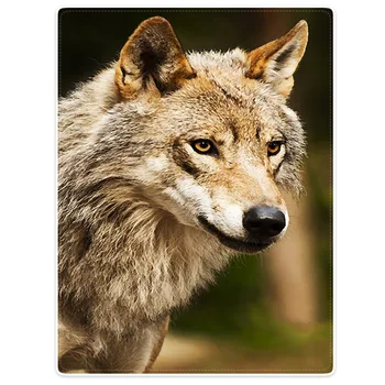 

Blanket Comfort Warmth Soft Cozy Air conditioning Easy Care Machine Wash Animal Wolf Camouflage