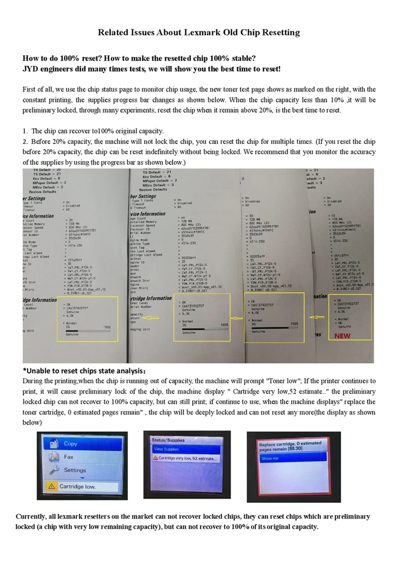 The best time for the Lexmark Chip reset from JYD_
