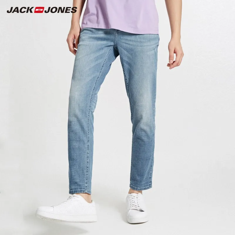 

JackJones Autumn men's cotton and linen ribbon stitching casual jeans | 218332600