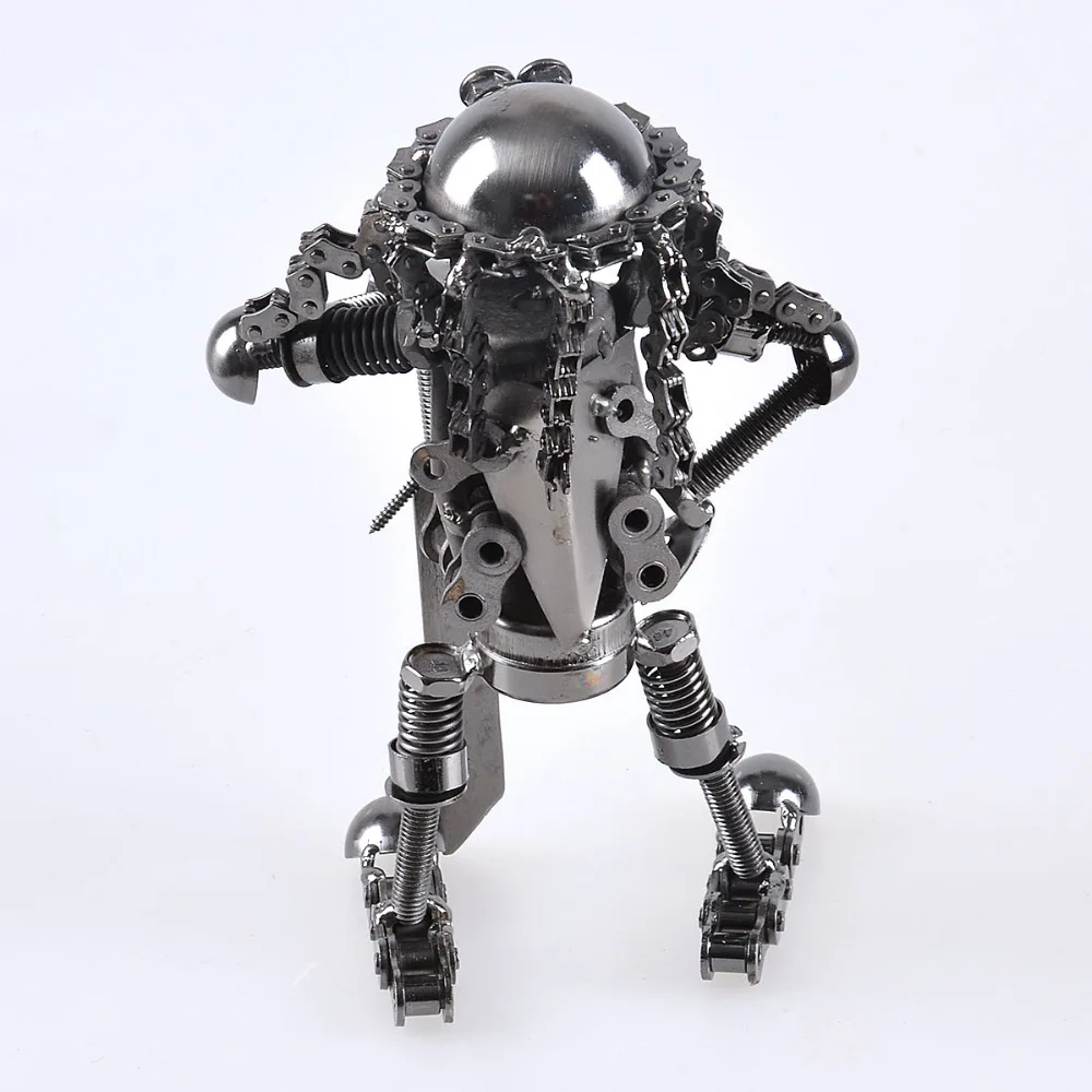 ls big hand made wrought iron blade soldier robot home decoration