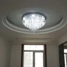 Светодиодный потолочный светильник с заподлицо для дома, гостиной, спальни, элегантная люстра с кристаллами освещение