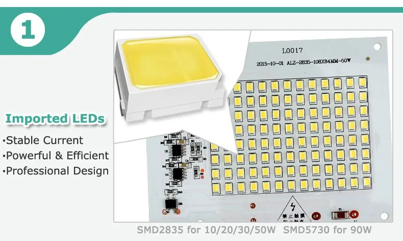 Умная ИС(интеграционная схема поверхностного монтажа светодиодный чипы лампы мощностью 10 Вт, 20 Вт, 30 Вт, 50 Вт 90 Вт светильник чип 220V 230V для DIY светодиодный прожектор светильник Холодный белый/теплый белый/белый