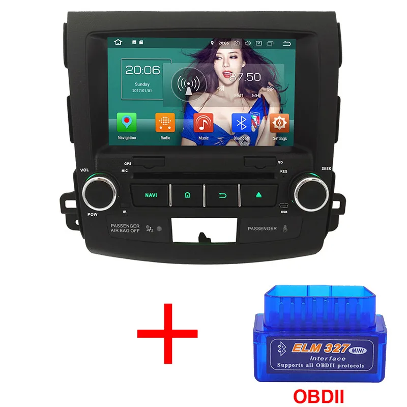 Radio x OBD2 KLYDE 4 г Android 8 Octa Core 4 ГБ Оперативная память DVD мультимедиа плеер для peugeot 4007/Citroen C-Crosser 2007 2008 2009 2010 2011 2012 - Цвет: Radio x OBD2